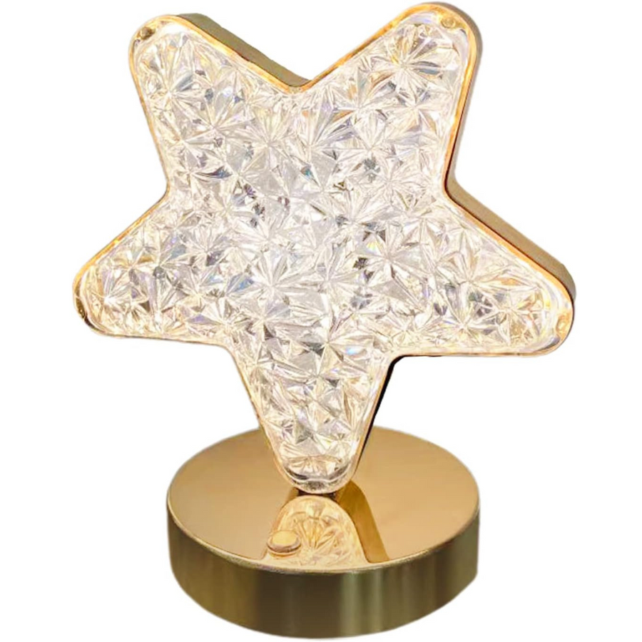 Lámpara Estrella de Cristal con Luces LED