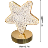 Lámpara Estrella de Cristal con Luces LED