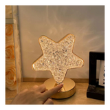 Lámpara Estrella de Cristal con Luces LED