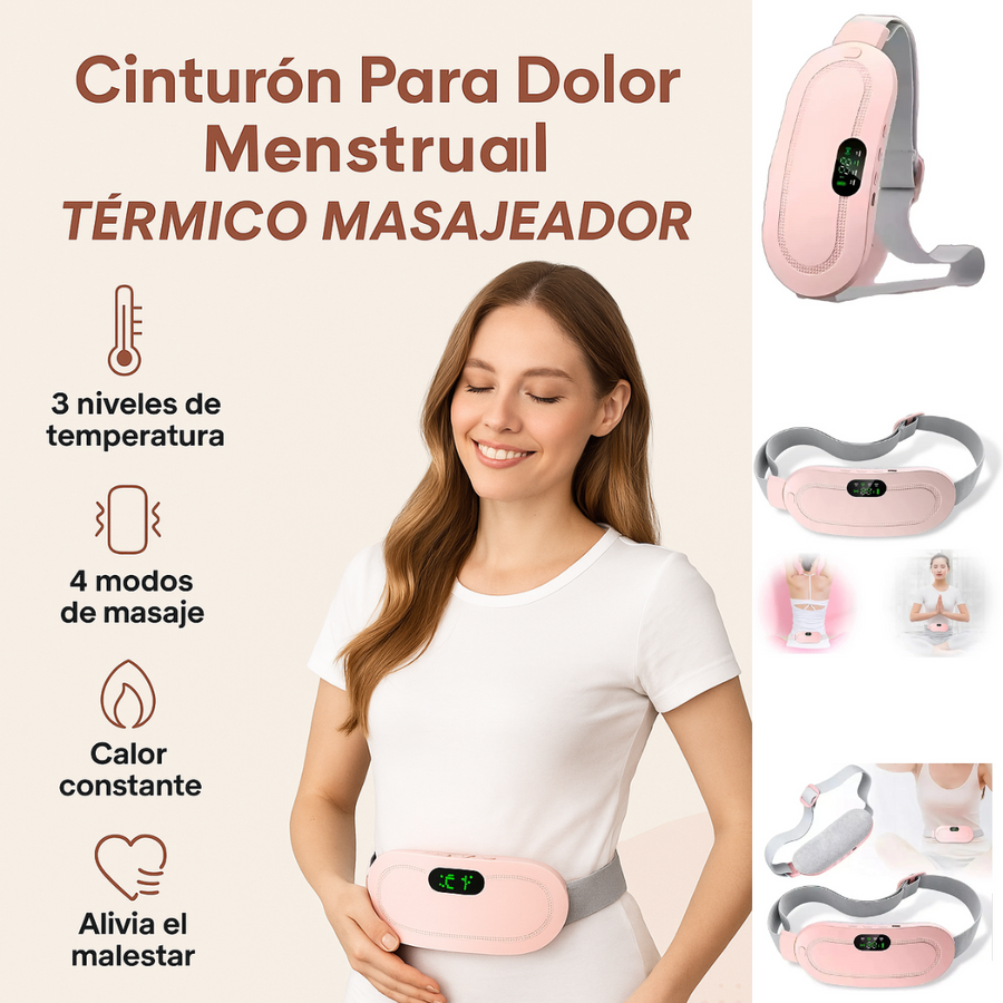 Cinturón Térmico con Masaje para Dolor Menstrual