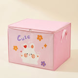 Cajon Organizador de Ropa Infantil rosado, fondo crema