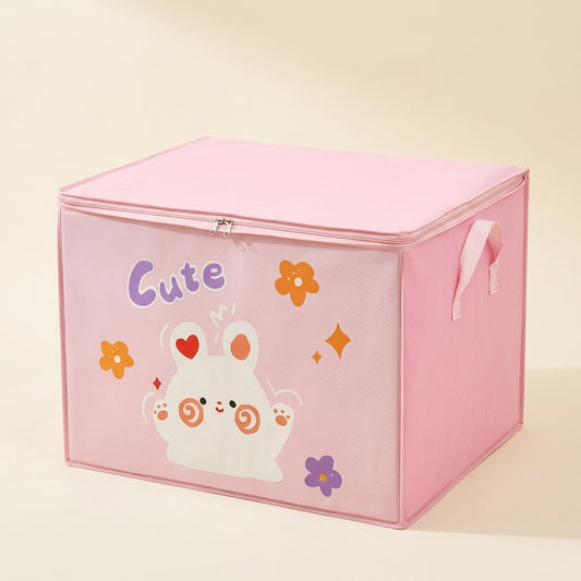 Cajon Organizador de Ropa Infantil rosado, fondo crema