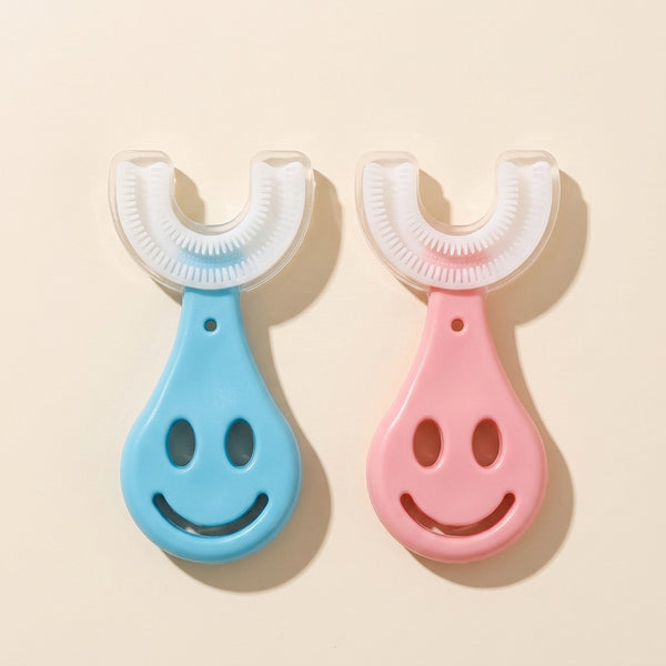 Cepillo de Dientes en Forma de U para Niños - colores rosa y azul