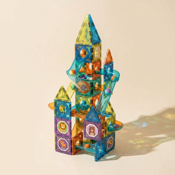 Set de Bloques Magneticos DIY 42 Piezas - castillo armado