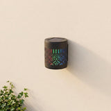 Foco Solar Decorativo Mandala - instalado en muro exterior