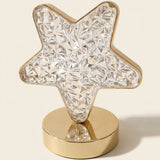 Lampara Estrella de Cristal con Luces LED, fondo crema