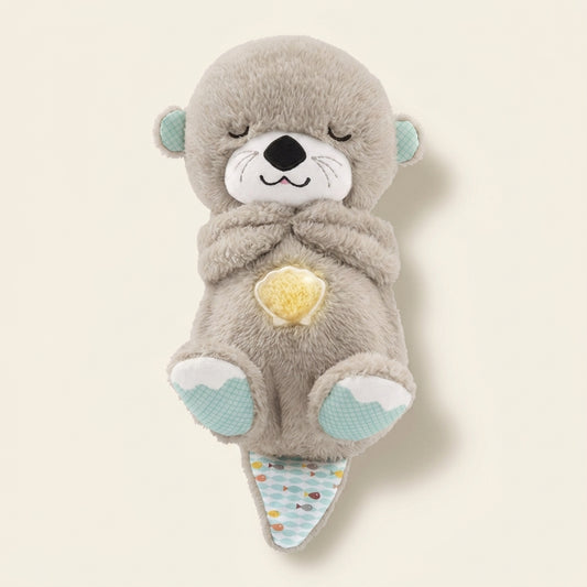 Detalle de la concha luminosa con luz calida de la Nutria Peluche Dormir Calma Bebe