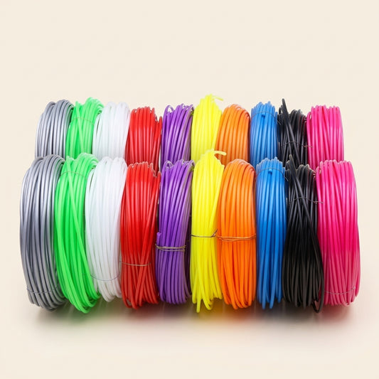 Pack de 20 repuestos de filamento de colores para lápiz 3D, fondo crema