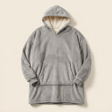 Poleron Sudadera Invierno Polar Sherpa - color Gris